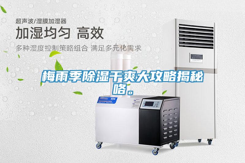 梅雨季除濕干爽大攻略揭秘咯。