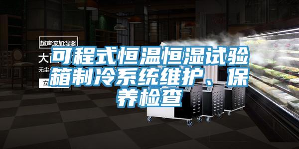 可程式恒溫恒濕試驗(yàn)箱制冷系統(tǒng)維護(hù)、保養(yǎng)檢查