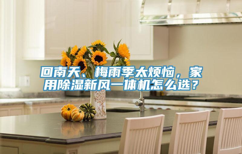 回南天、梅雨季太煩惱，家用除濕新風一體機怎么選？