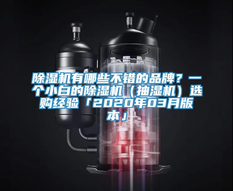 除濕機有哪些不錯的品牌？一個小白的除濕機（抽濕機）選購經(jīng)驗「2020年03月版本」